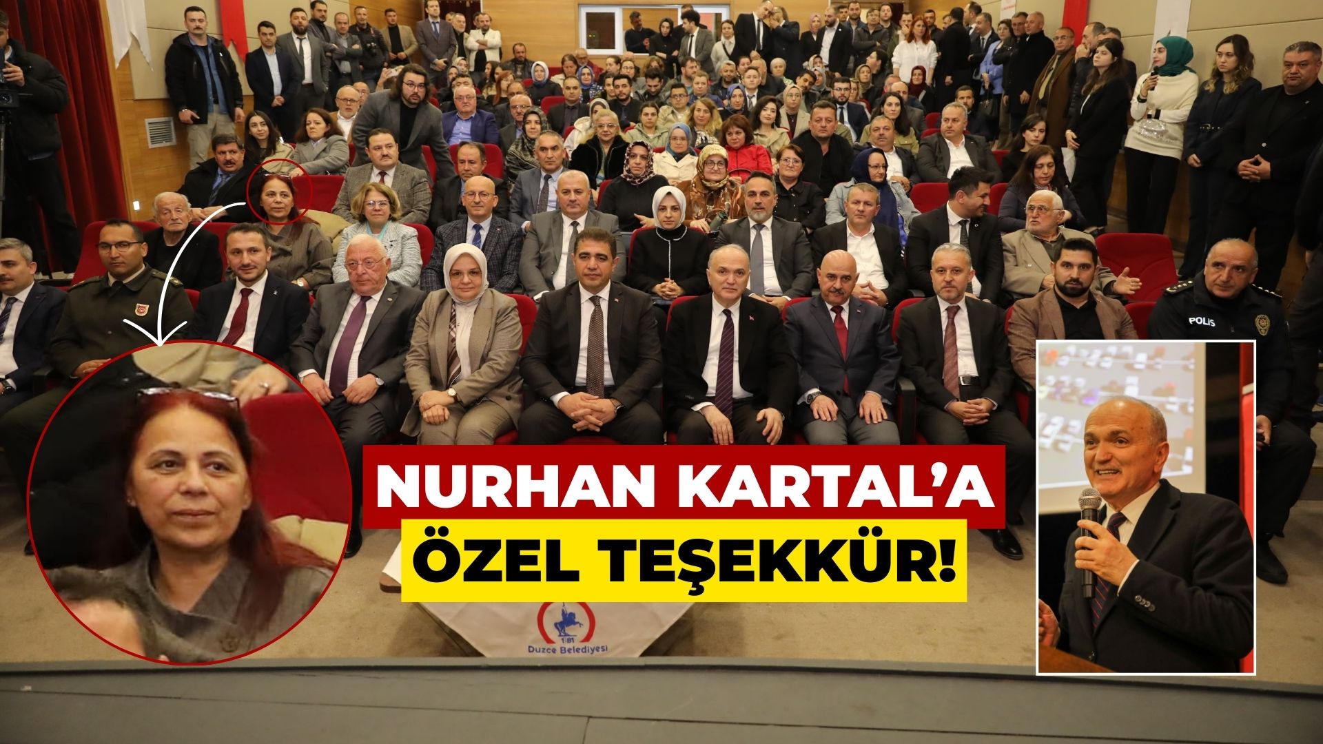 Çevre ve Şehircilik Düzce İl Müdürü Nurhan Kartal'a "özel" teşekkür